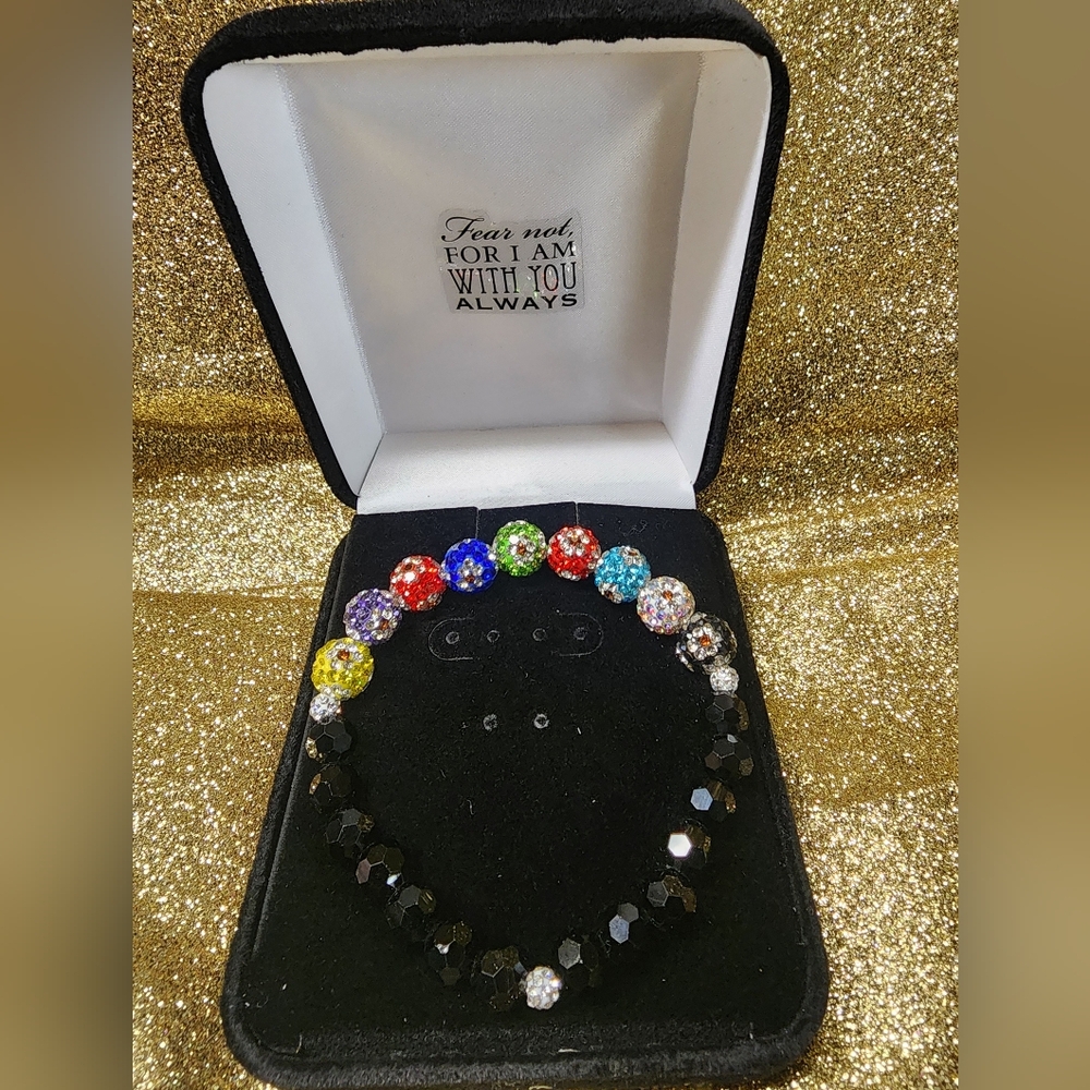 Elegant Multicolor Crystal Sparkling SALVATION Bracelet